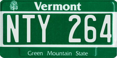 VT license plate NTY264
