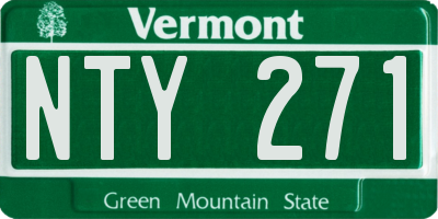 VT license plate NTY271