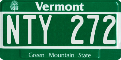 VT license plate NTY272