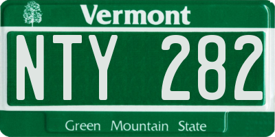 VT license plate NTY282