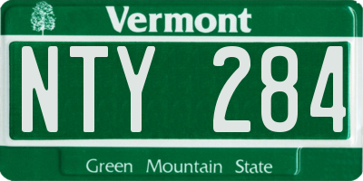 VT license plate NTY284