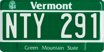 VT license plate NTY291