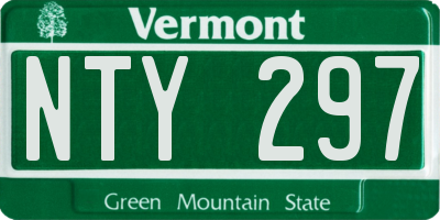 VT license plate NTY297