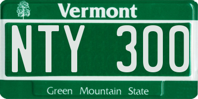 VT license plate NTY300