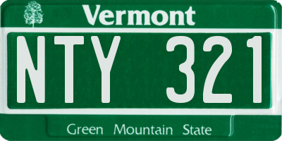 VT license plate NTY321
