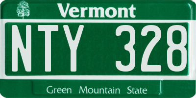 VT license plate NTY328