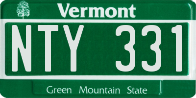 VT license plate NTY331