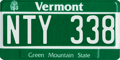 VT license plate NTY338