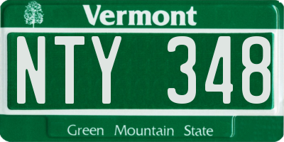 VT license plate NTY348