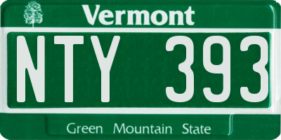 VT license plate NTY393