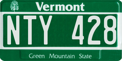 VT license plate NTY428