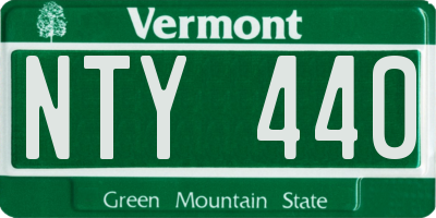 VT license plate NTY440