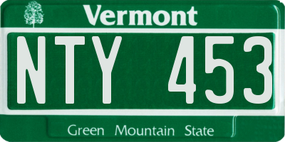 VT license plate NTY453