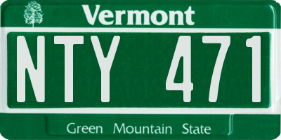 VT license plate NTY471