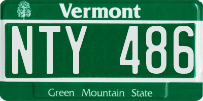 VT license plate NTY486