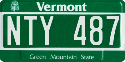 VT license plate NTY487