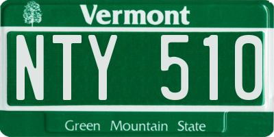 VT license plate NTY510