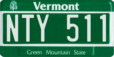 VT license plate NTY511