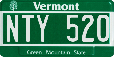 VT license plate NTY520