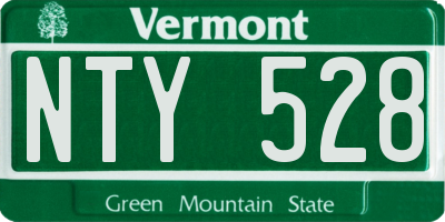 VT license plate NTY528