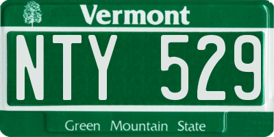 VT license plate NTY529