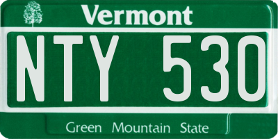 VT license plate NTY530