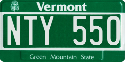 VT license plate NTY550