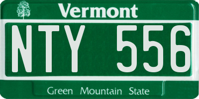 VT license plate NTY556
