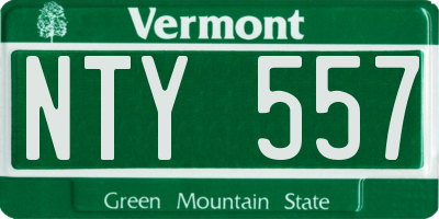 VT license plate NTY557