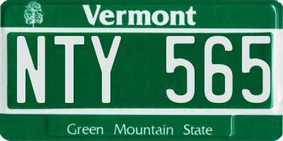 VT license plate NTY565