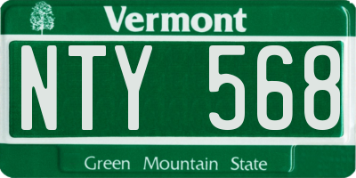 VT license plate NTY568