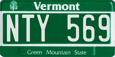 VT license plate NTY569