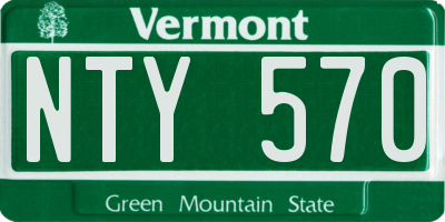 VT license plate NTY570