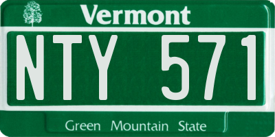 VT license plate NTY571