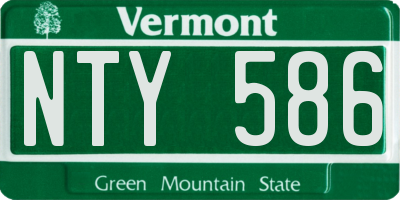 VT license plate NTY586