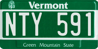 VT license plate NTY591