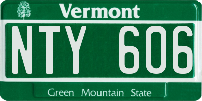 VT license plate NTY606