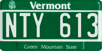 VT license plate NTY613