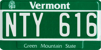 VT license plate NTY616
