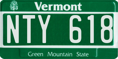 VT license plate NTY618