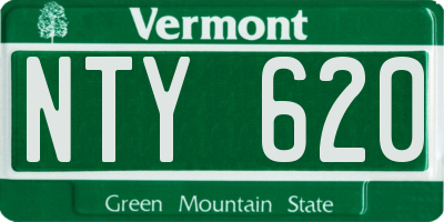 VT license plate NTY620
