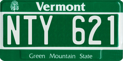 VT license plate NTY621