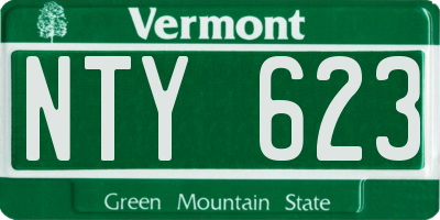 VT license plate NTY623