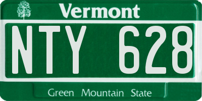VT license plate NTY628