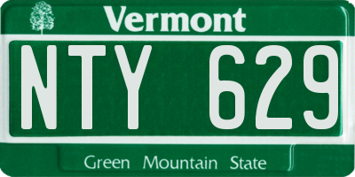 VT license plate NTY629