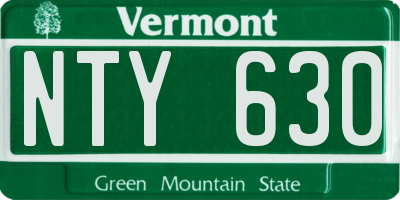 VT license plate NTY630
