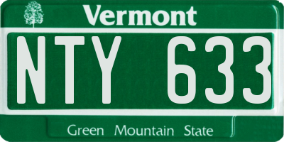 VT license plate NTY633