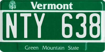 VT license plate NTY638