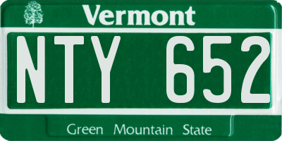VT license plate NTY652