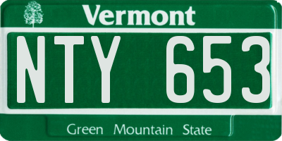 VT license plate NTY653